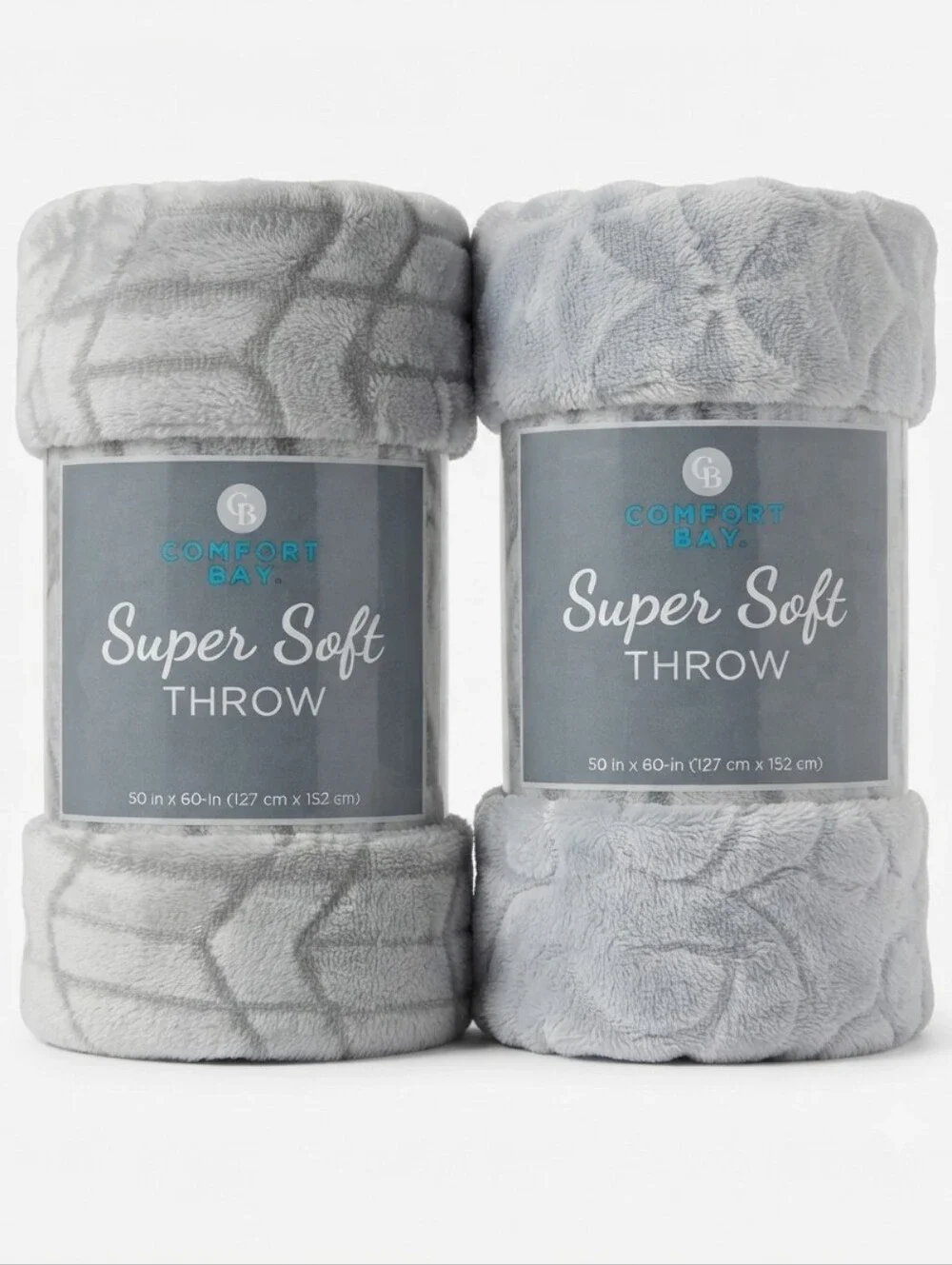 NWT Comfort Bay Super Soft Throw Blankets Set of 2